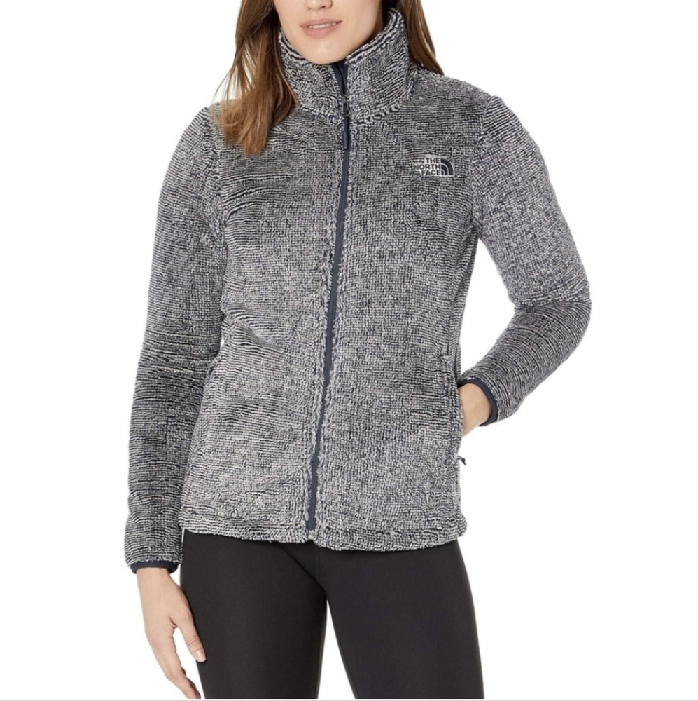 The North Face Seasonal Osito Full Zip Jacket Large Urban Navy/Gray NF0A4AM7 EUC
